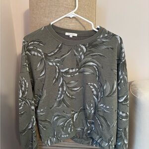 Z Supply Olive Green Ribbed Collar Top